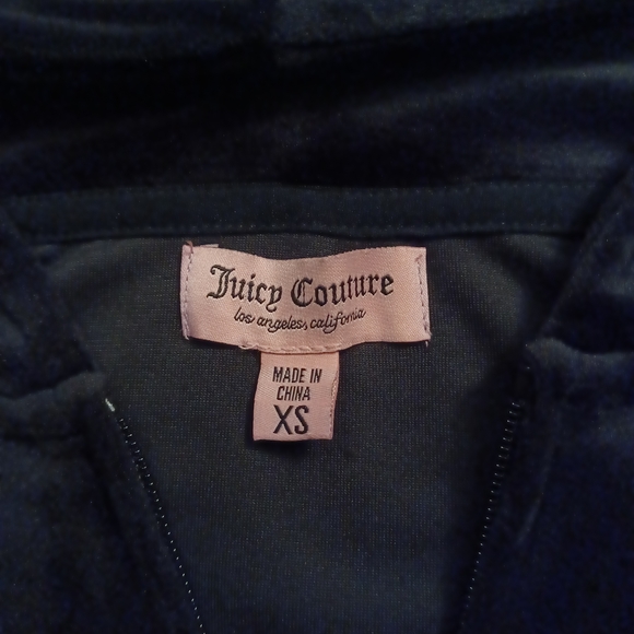 Juicy Couture Black Velour Hoodie - Picture 2 of 8